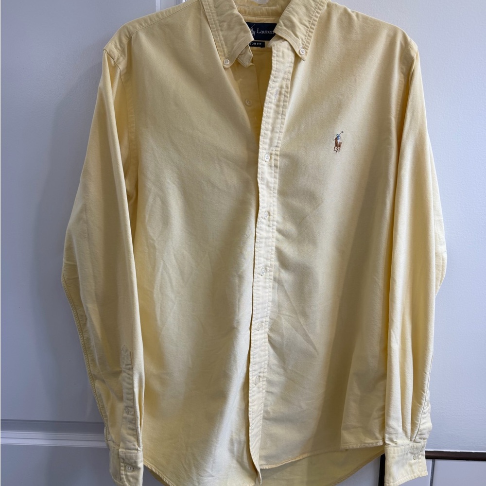 Ralph Lauren Pale Yellow Button-Down Oxford Shirt